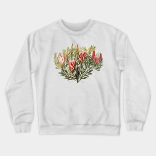 Protea Flowers, Native Australian floral print Crewneck Sweatshirt